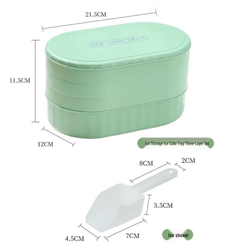 Baijie 3-Layer Press Ice Cube Tray