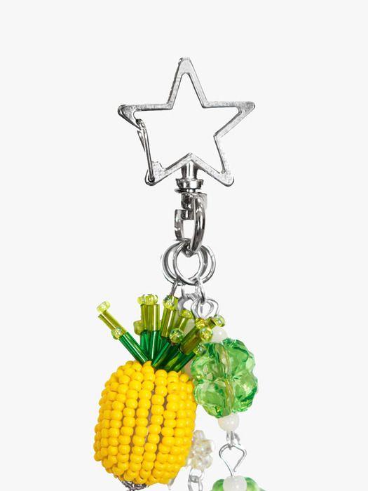 PINK PINEAPPLE LUCKY STAR KEYRING_MIX