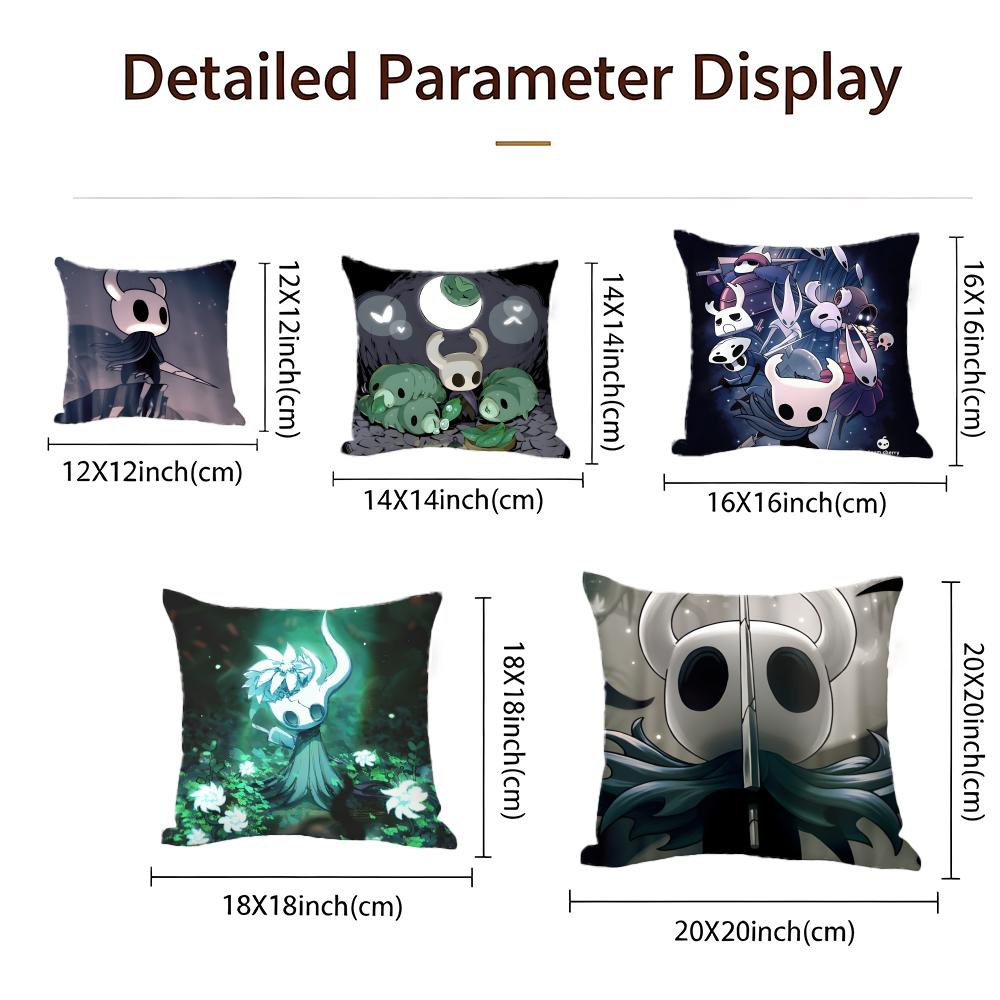 Game Hollow Knight Cushion Cover Cushion Cover Set 4Pcs 50X50 45X45 40X40 Pillowcase Decorative Sofa Home Decor