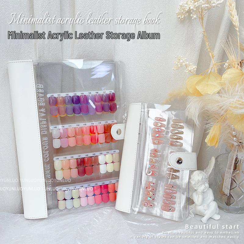 INS Advanced Loose-Leaf Nail Color Display Board and Storage Book with Pet Force-Printed Style Template