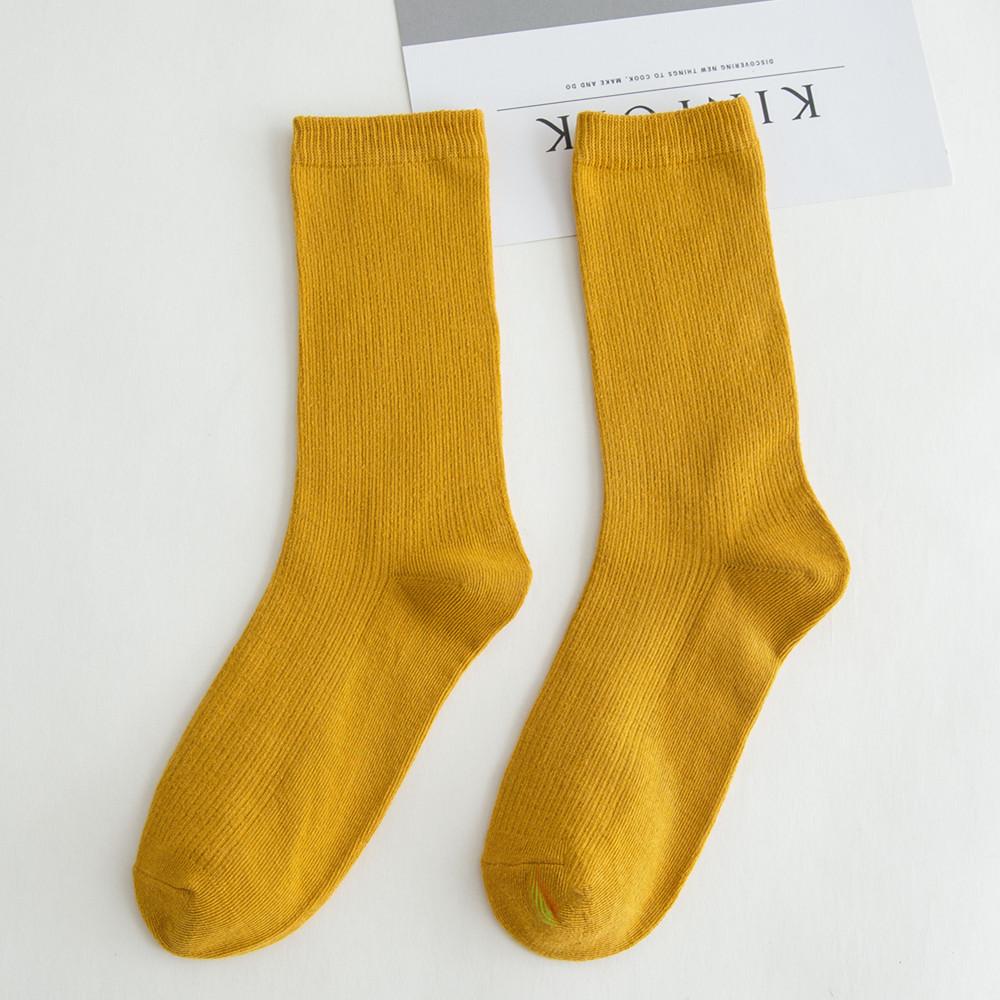 

Женские однотонные средние носки-трубочки, противоскользящие, впитывающие пот, износостойкие легкие чулки