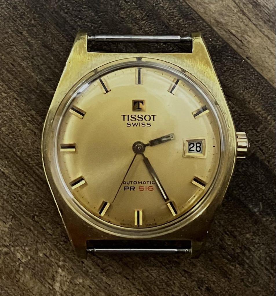 [USED] TISSOT PR516 Automatic Watch, Gold, 1970s, Vintage Watch