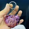 Double-Sided Reflective Heart Sequin Keychain - Valentine's Day Pendant for Bags and Cars