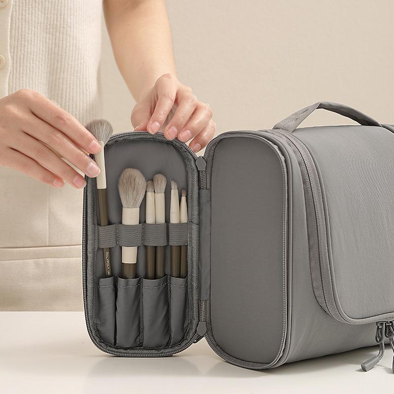Portable Hanging Toiletry Bag With Waterproof Multi Pockets For Travel Business Trips Vacation