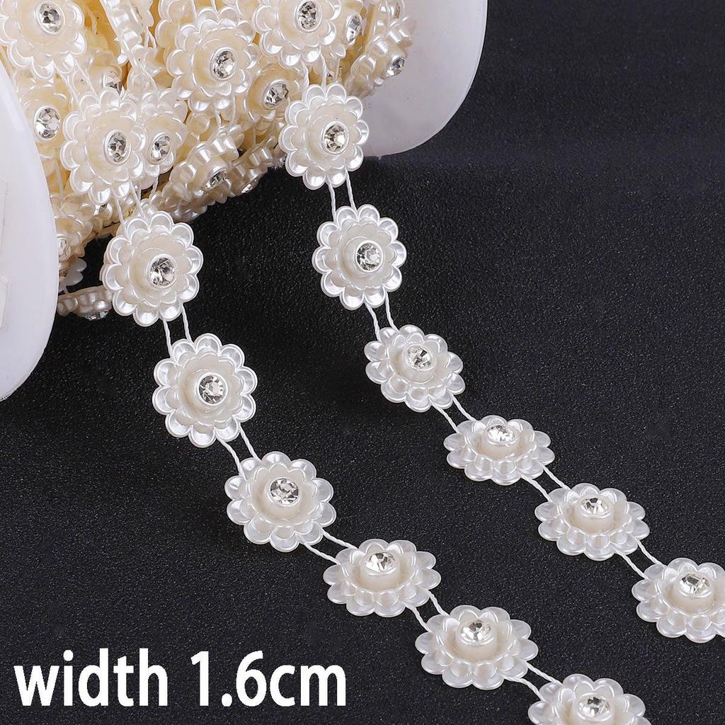 Round Sun Rose Double Pearl Chain for Wedding & DIY Hair Accessories