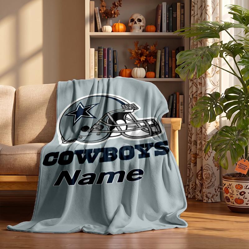 Dallas Cowboys Custom Flannel Blankets Soft Warm Cozy Throws for Home Decor Holiday Gifts