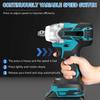 Clé à choc électrique sans fil sans balais 2-en-1 350 N.m 1/2 Tournevis Batterie Li-ion Perceuse à percussion Outil électrique