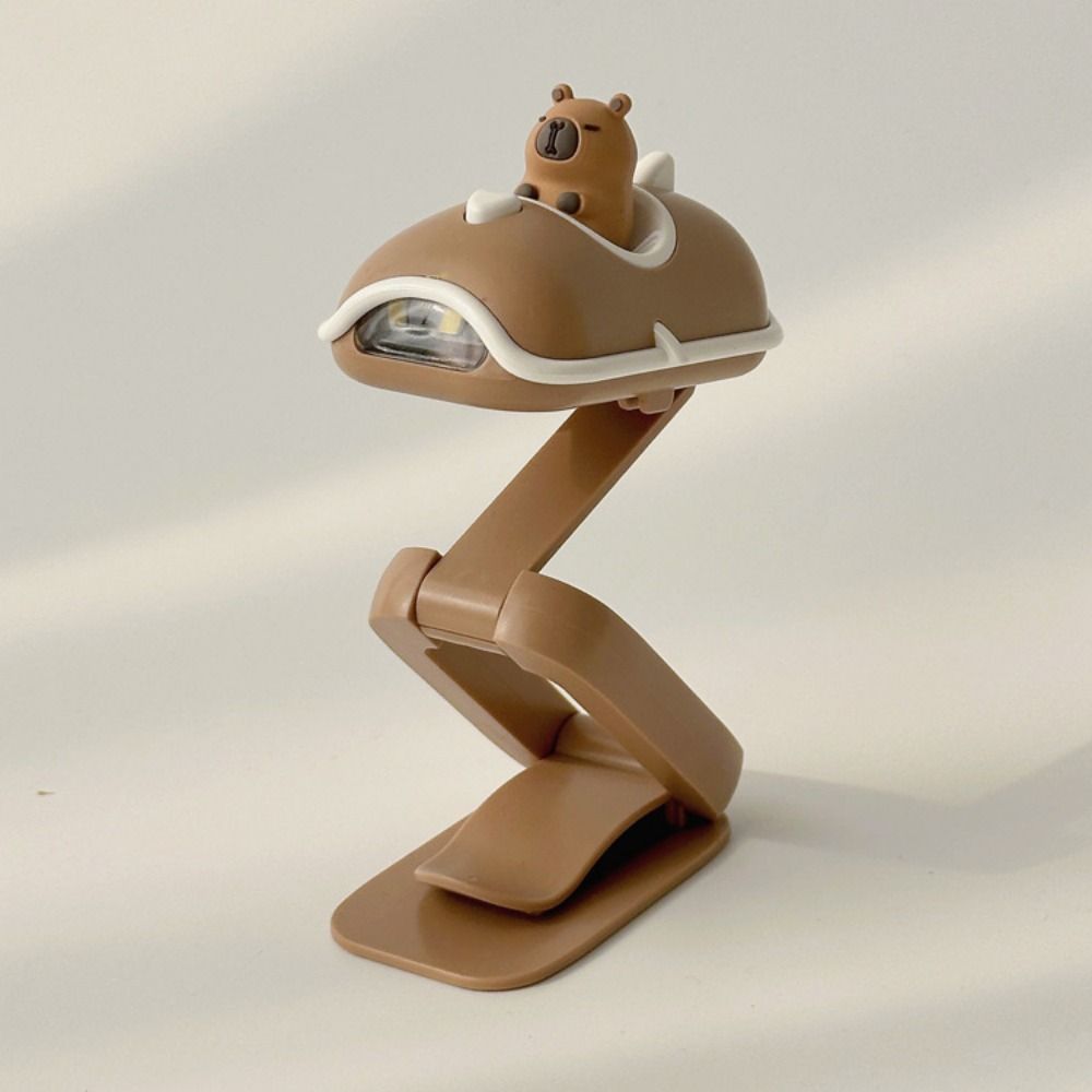 Cartoon Capibara Reading Light Adjustable Battery Powered Mini Capibara Folding Desktop Lamp Creative Portable