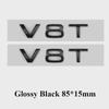 3d ABS bilbokstaver V10 V8T V6T-logo Bilskjerm-sideemblem-merkemerke for A6 C7 S4 A4 B7 SQ7 R8 S8 S6-klistremerketilbehør