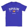 Spain Heart T-Shirt Beach  Pure Cotton T-Shirts For Adult Hippie Loose Tshirt Short-Sleeve Awesome Top Tees