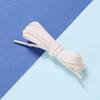 10mm Double Layer Flat Polyester Shoelaces for Casual Sports Shoes - White