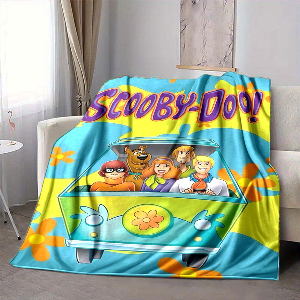 

1pc Scooby-Doo Mystery Flannel Throw Blanket - Lightweight Soft Warm All-Season Blanket for Sofa, Bed, Travel, Camping L1029092 80x120cm