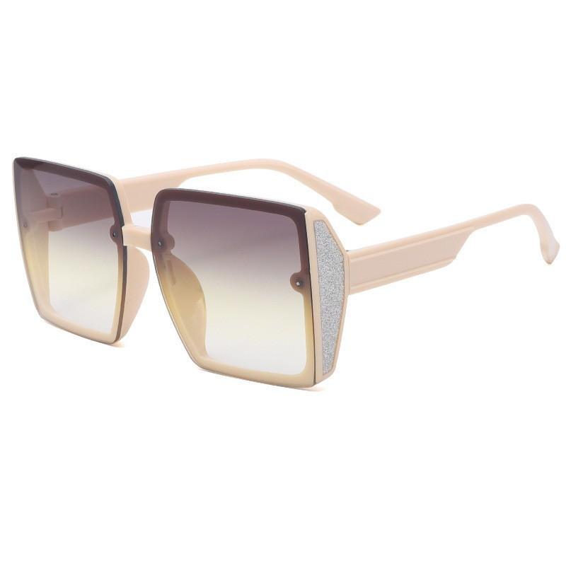 

New Vintage Big Square Sunglasses Women Men Rectangle Sun Glasses Female Oval Eyewear Oculos De Sol for Male Female Eyeglasses MULTI