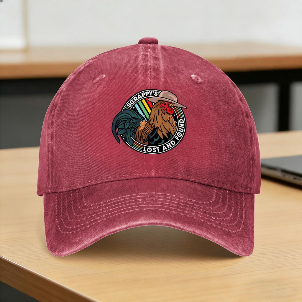 Summer Funny Rooster Baseball Cap Sun SunProof Print Washed Hip Hop Hats Unisex Adult Streetwear Outdoor Gym Baseball Caps