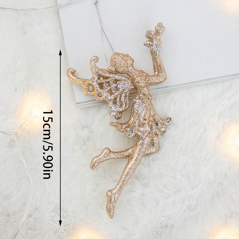 

Merry Christmas Glitter Pendant Wreath Star Xmas Tree Hanging Ornaments Home Christmas New Year Decoration Navidad Gifts