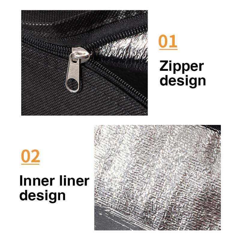 Изолированная термосумка-холодильник для хранения напитков большие охлаждаемые сумки прохладные продукты для обеда ланч-бокс на молнии оловянная фольга для пикника еда Panier Repas 28CM красный 498₽