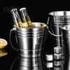 Stainless Steel Ice Bucket, with Handle Portable Beverage Tub, Mirror Polished Durable Ice Tub, for Bars Parties KTV Beverage Cooler