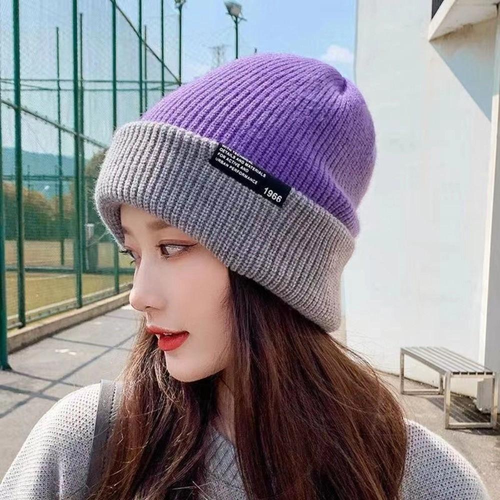 Breathable Double-faced Hat Thickened Warm Cold Hat Comfortable Knitted Hat  Winter