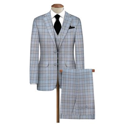 Unstitched Yarn-Dyed Checkered Thick Tweed Blazer Fabric For Men's 3 Piece Suit Fabric