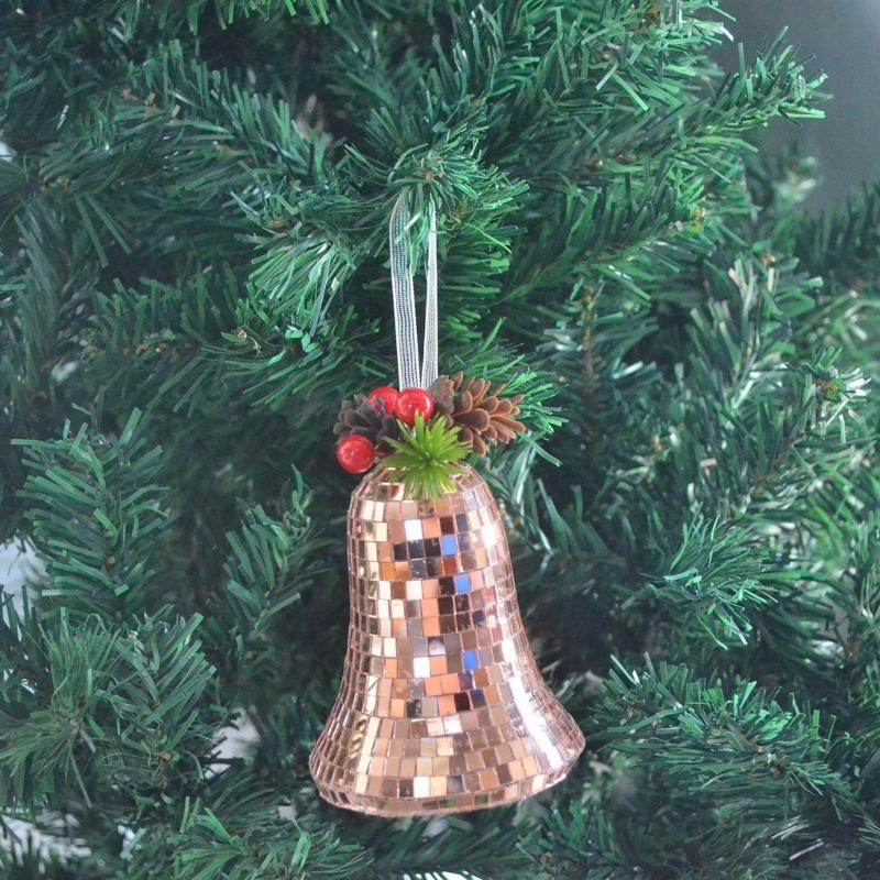 Sparkling Glass Discos Bauble Christmas Tree Hangings Charm Ornament Easy to Hanging Festival Home Decoration Supplies