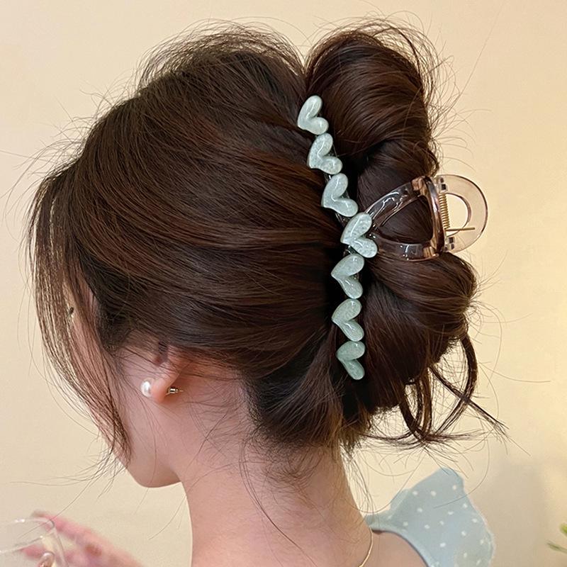 Elegant Large Hair Claw Clip for Thick Hair - High-End Korean Updo Shark Clip