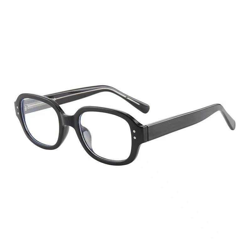 Black Plain Glasses Round Computer Glasses Pc Frame Women Men Anti Blue Light Oval Eyewear Blocking Optical Spectacle Eyeglasses