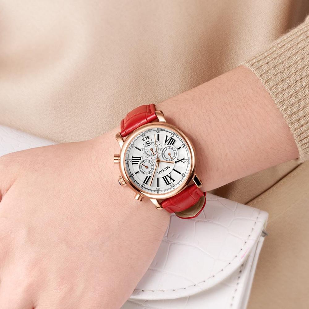 Megir Fashion Women Bracelet Watches Top Brand Luxury Ladies Quartz Watch Clock for Lovers Relogio Feminino Sport Wristwatches