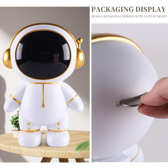 Creative Cartoon Astronaut Styling Piggy Bank Detachable Delicate DIY Save Money Treasury Jar for Home