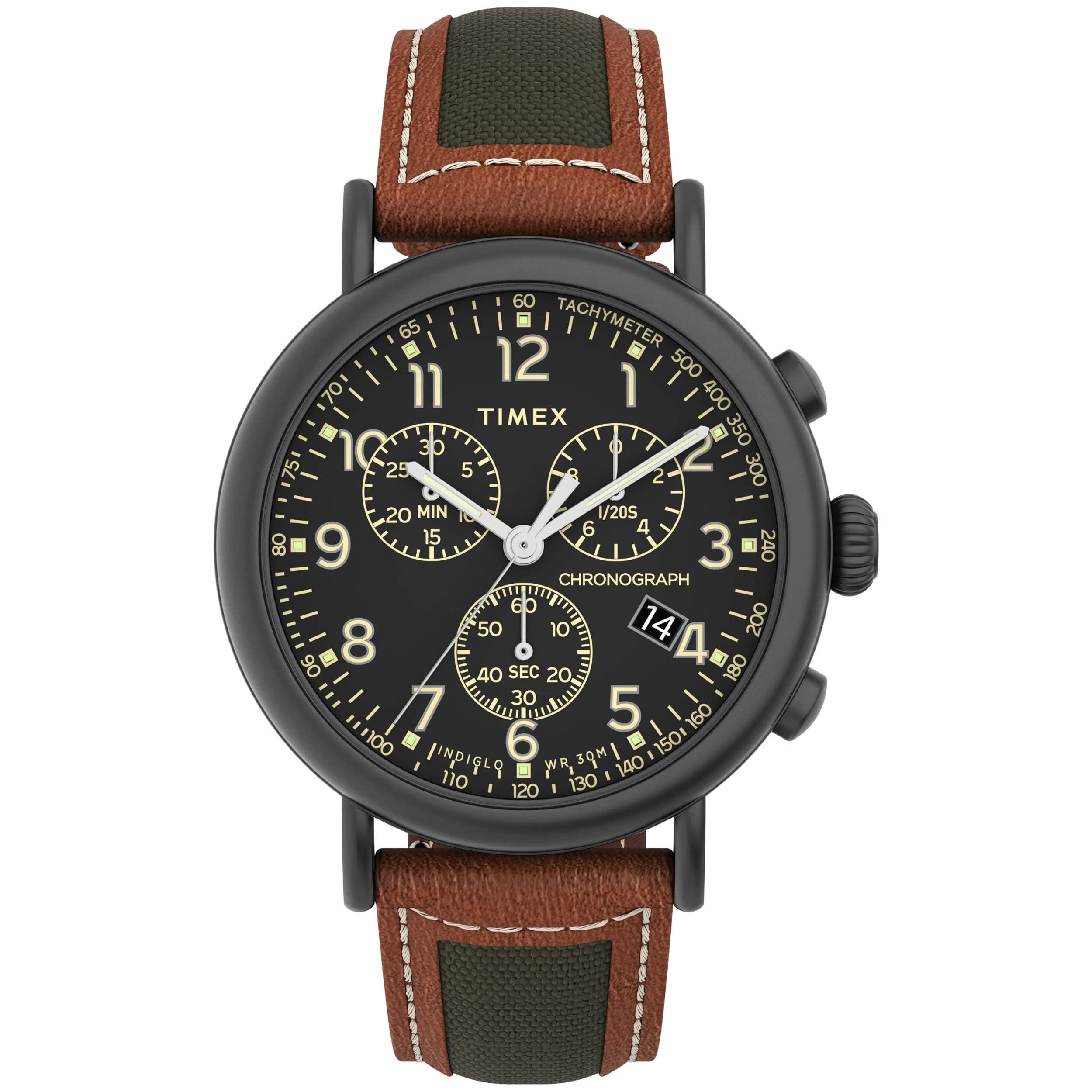 

Timex Men s Essential Quartz Watch with Leather Strap Brown 19 (Model:TW2U58000), Brown, Quartz Watch, Brown, Quartz Watch.