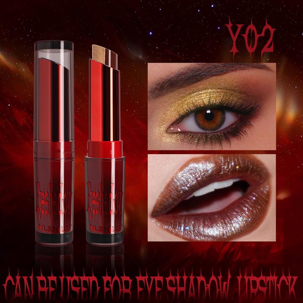 Two-tone Eyeshadow Waterproof Eyeshadow Stick for Lips and Eyes Halloween Eyeshadow