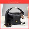 Fashion Crocodile Texture Women Casual Pu Leather Shoulder Bag With Pendant For Daily Use