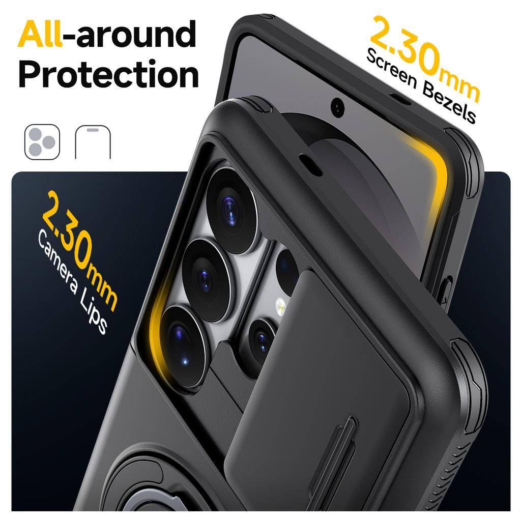 For Samsung S26 S25 FE S24 S23 Plus Ultra A35 A55 A16 A26 A36 A56 A27 A57 A37 Magnetic Bracket Hidden card pack Window Anti Fall