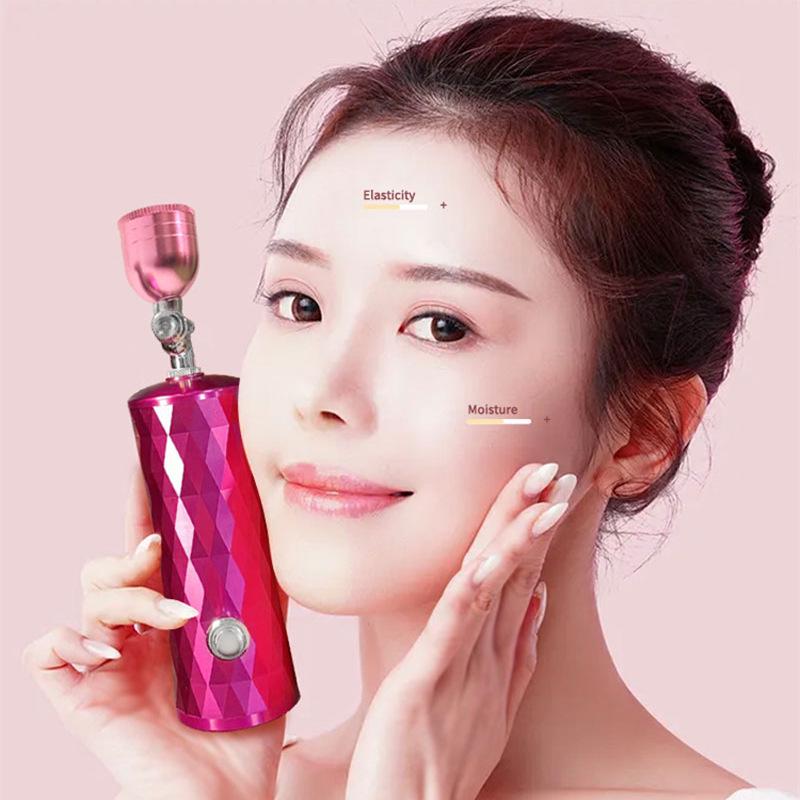 Portable High-Pressure Hydrating Oxygen Injector & Needle-Free Facial Steamer