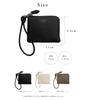 compact wallet with an large and hand strap for easy Slim, L-shaped zipper, capacity, lightweight, access. Women's (Black)