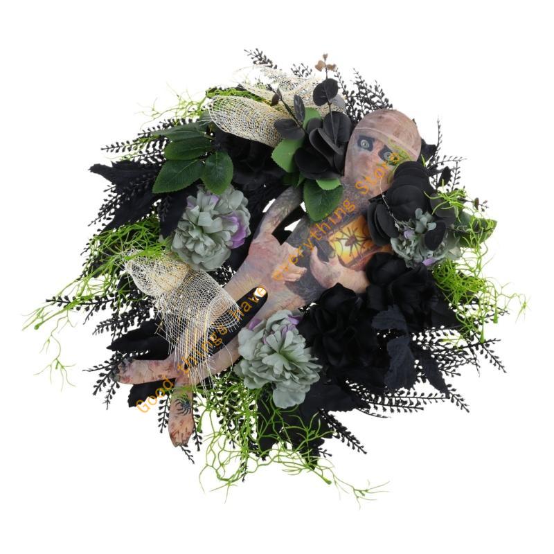 

Festive Halloween Wreath Skull Flower Crown for Festive Party Planners 55KF CN