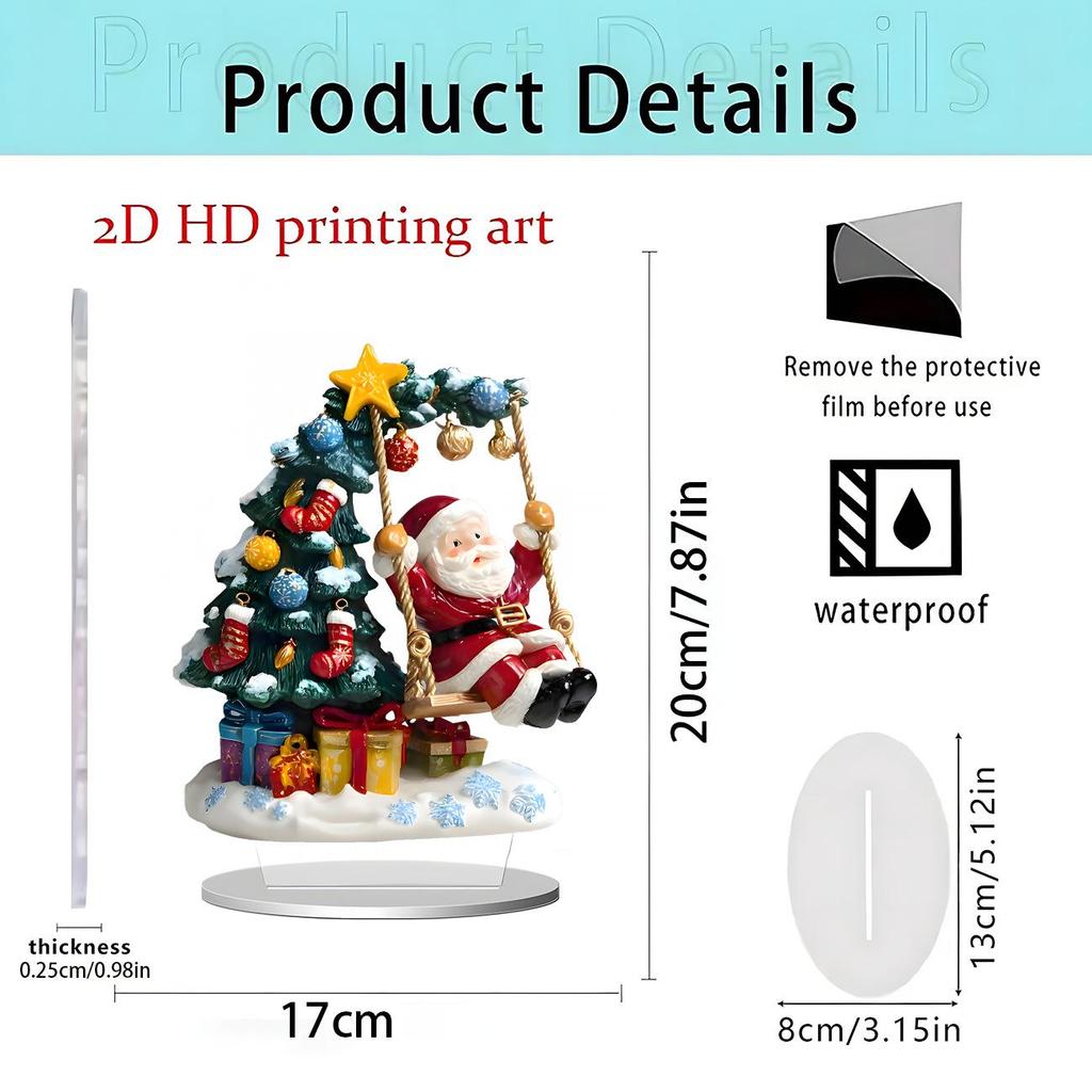 New Christmas Moon Acrylic Desktop Ornament for Home or Office
