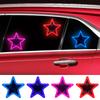 Solar Charging LED Car Window Lights Star Shaped Sparkling Mood Lights Neon Lights Car Interior Light Window Glowing Decoration