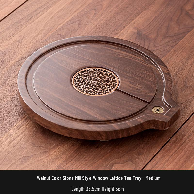 Chaxun Rotating Graphite Walnut Tea Tray