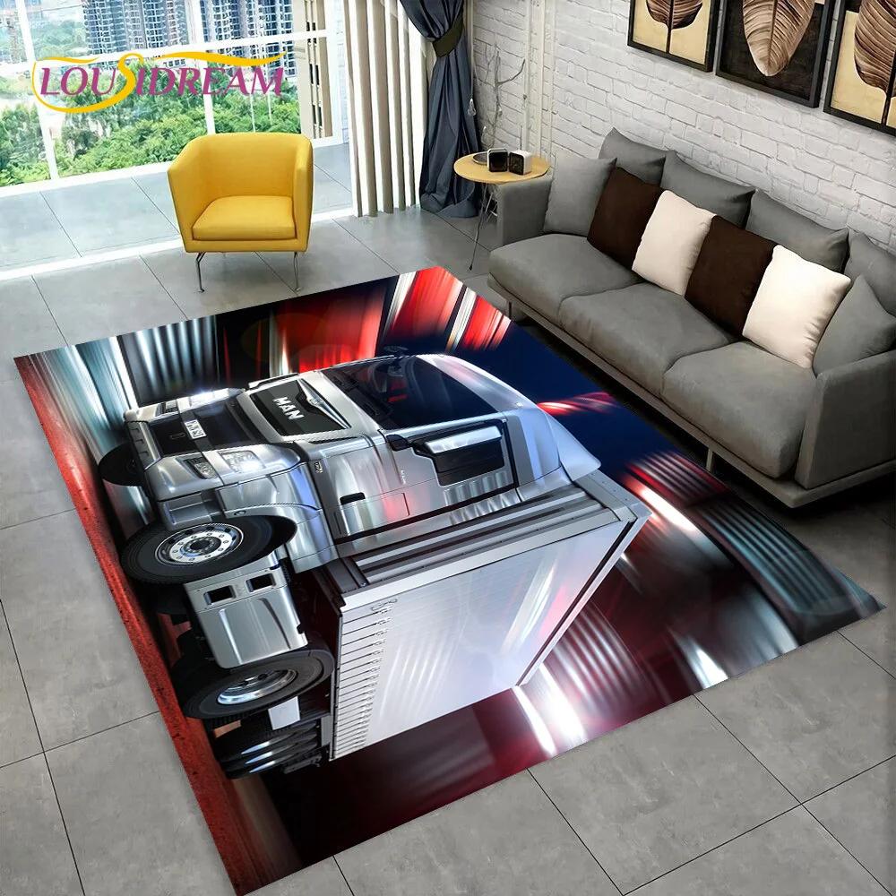 Latest MAN Truck Lorry 3D Printing Rug Carpet for Living Room Bedroom Home Decor,Floor Mat Non-slip Decoration for Sofa Doormat