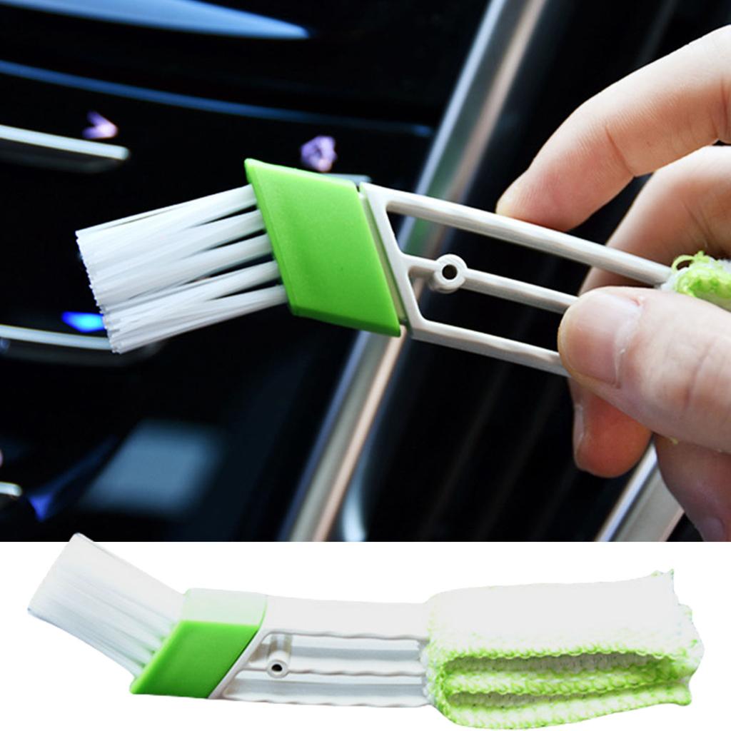 Double Ended Microfiber Vent Duster Cleaning Brush Automotive Air Conditioner Duster for Car Air Outlets Dust Collector