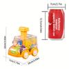 Hand Press Gear Car Inertia School Bus Taxi Police Car Fire Truck Car Puzzle Glide Toy Birthday Gift Halloween Thanksgiving Christmas