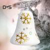 4 Pcs Christmas Snowflake Bell Pendant Sequin Decor White Foam Christmas Decoration Hanging Ornament Festive Home Office Decor Party Centerpieces