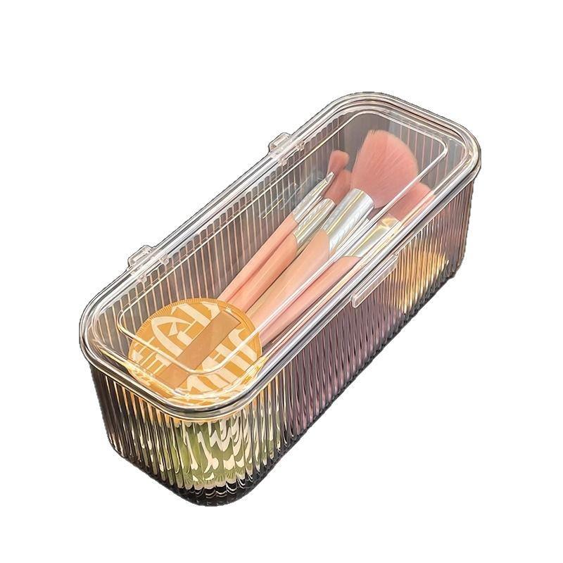 Acrylic Transparent Storage Box for Cosmetics, Makeup Brushes, and Pens