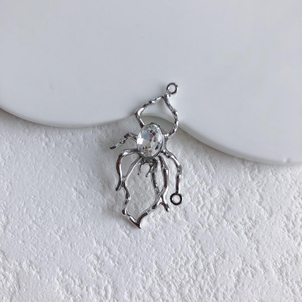 2pcs Alloy Pendants Spider Shape Colorful Unique Style Single Hole Pendants for Jewelry Making DIY Handmade Supplies Accessories