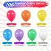 5inch 100/105pcs Multicolored Balloon Set,Suitable for Weddings,Birthdays,Themed Parties,Bridal Shower Parties,Family Gatherings