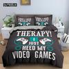 Game Handle Bedding Set Luxury Duvet Cover with Pillowcase Quilt Cover Queen King Bedding Cartoons Kids Boys Bed Cover Set Green