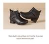 2025 Women's Vintage British High-Top Leather Boots - Autumn/Winter Slip-On, Versatile, Comfortable