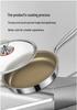 Titanium 316L Non-Stick Stainless Steel Frying Pan, Flat-Bottomed, Universal for Induction and Gas Stoves, Ideal for Commercial Use and Fried Eggs.