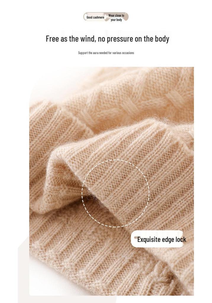 2025 Cashmere Women's Cable Knit Earflap Turn-Up Hat - High-End Autumn/Winter Fashion