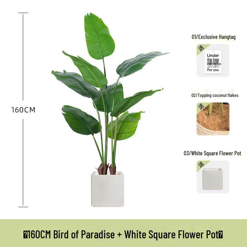 Bird of Paradise Indoor Artificial Floor Plant - Luxurious Bionic Greenery Decor for Living Room